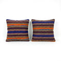 Turkish Kilim Pillow Cover Set of 2 | 23'' x 23''