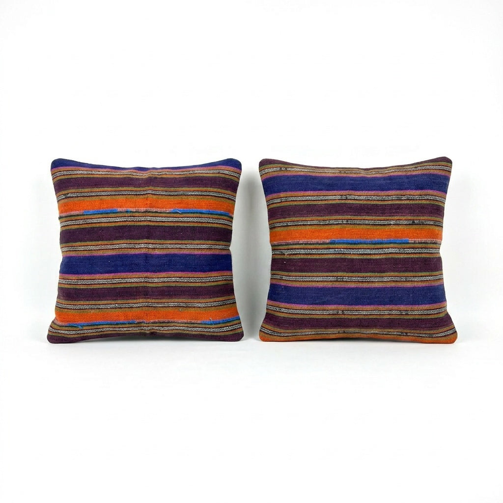 Turkish Kilim Pillow Cover Set of 2 | 23'' x 23''