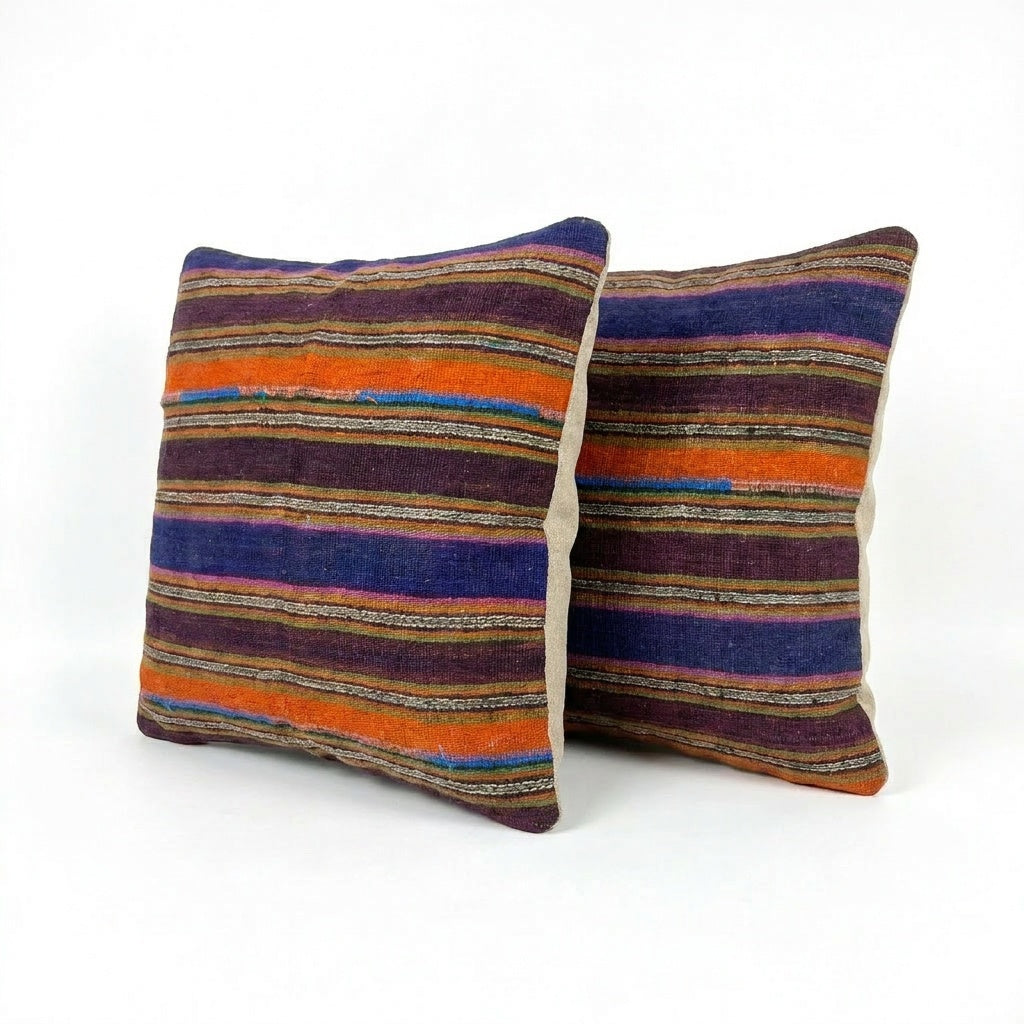 Turkish Kilim Pillow Cover Set of 2 | 23'' x 23''