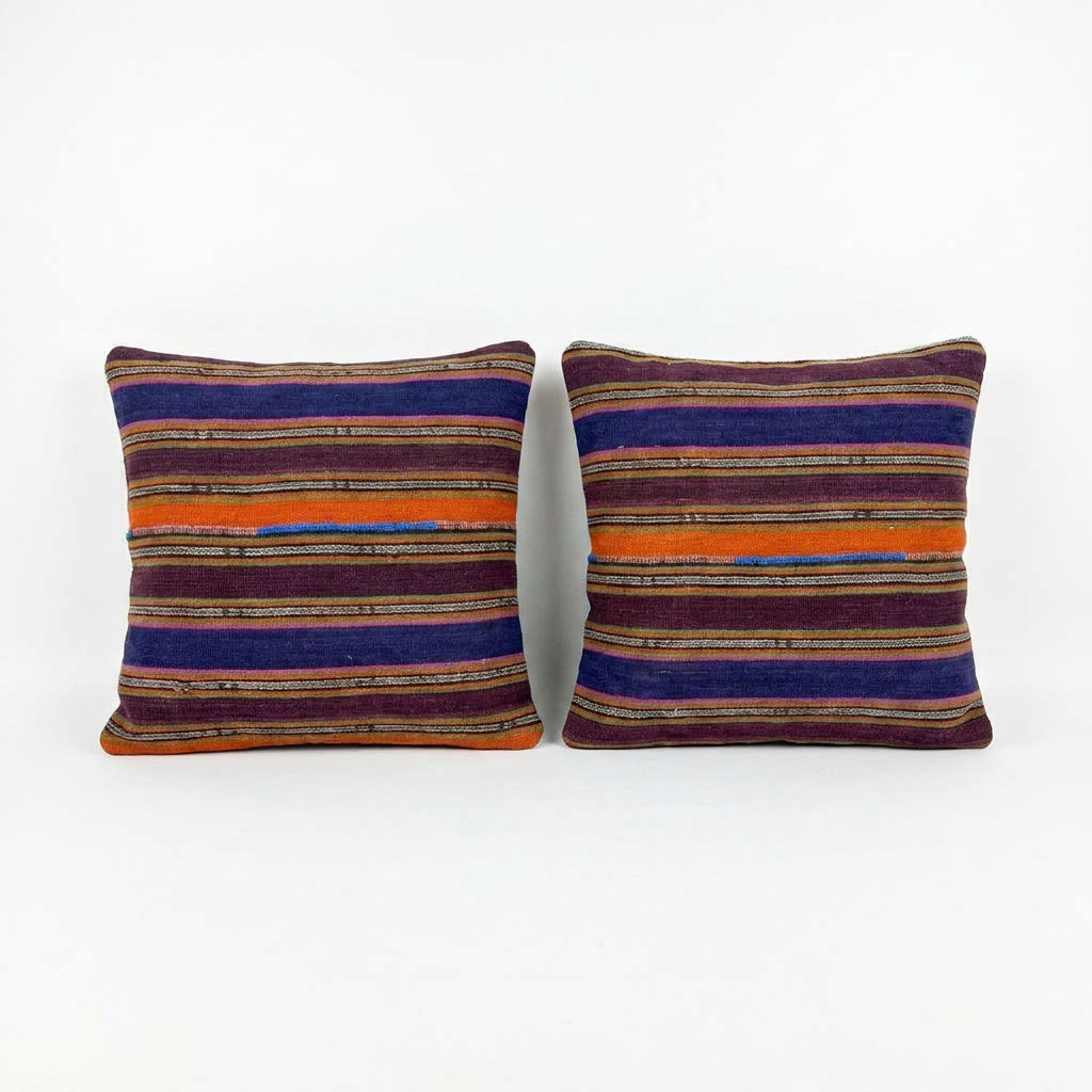 Turkish Kilim Pillow Cover Set of 2 | 22'' x 23''