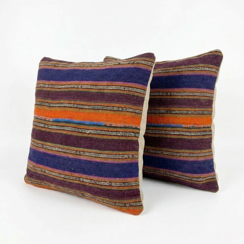 Turkish Kilim Pillow Cover Set of 2 | 22'' x 23''