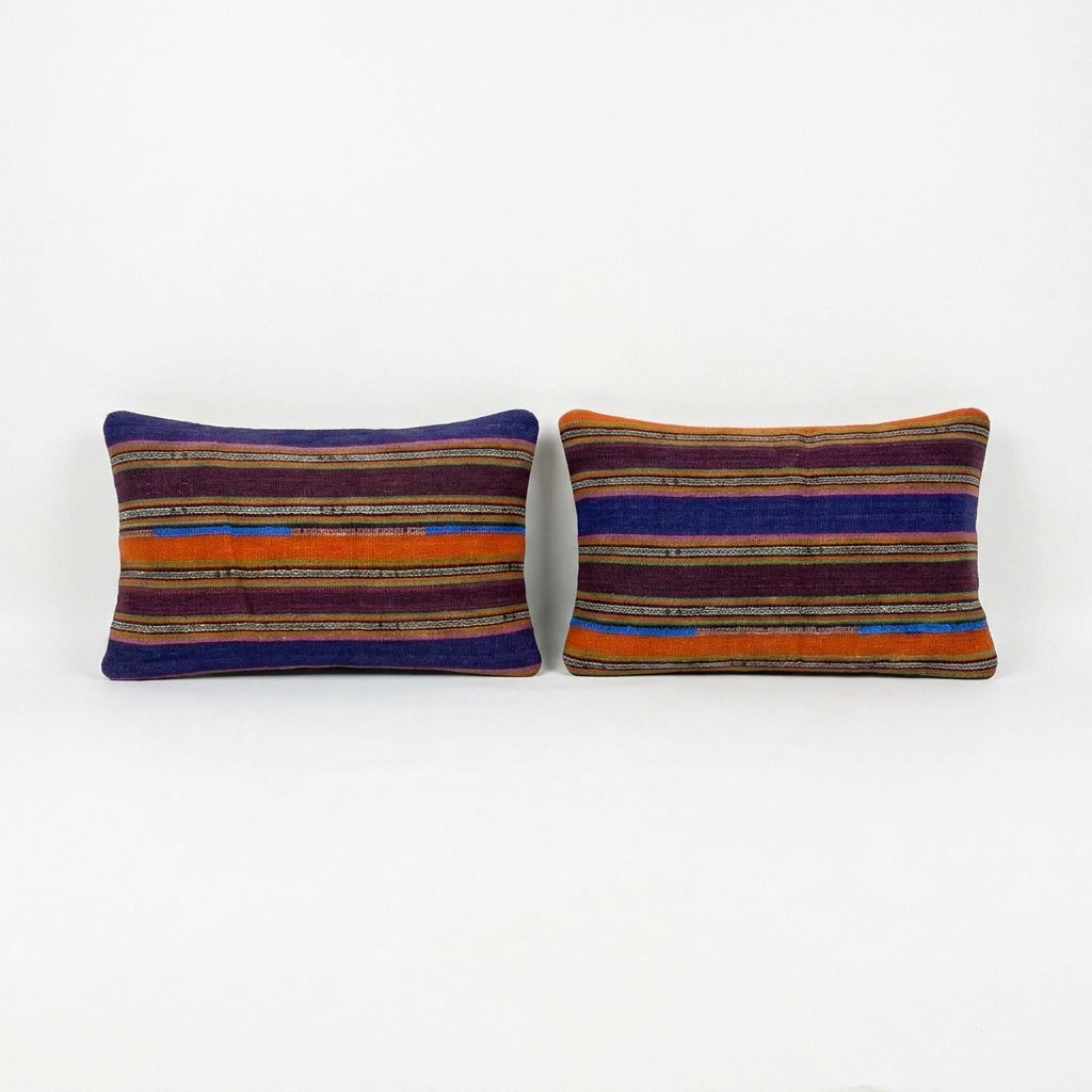 Turkish Kilim Pillow Cover Set of 2 | 16'' x 24''