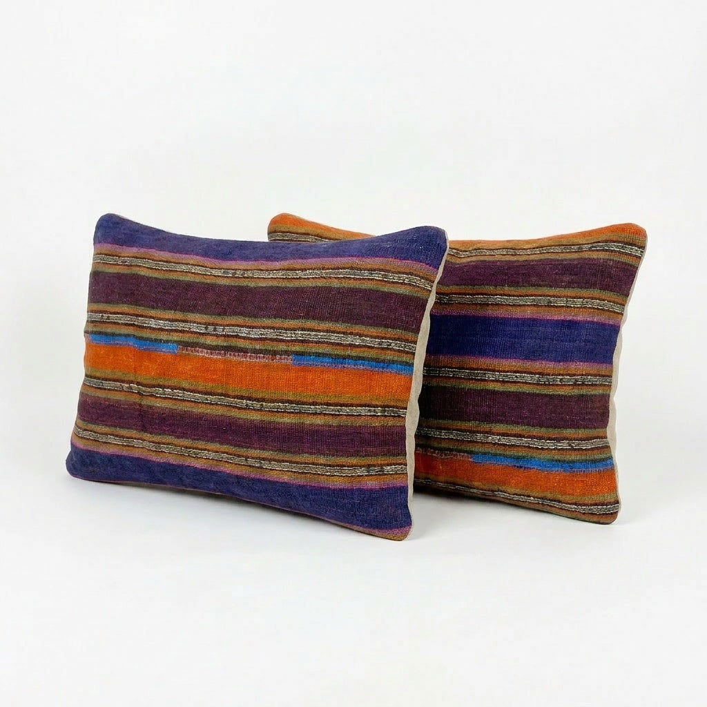 Turkish Kilim Pillow Cover Set of 2 | 16'' x 24''