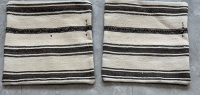 Striped Kilim Pillows - Set of Two 20'' x 20''