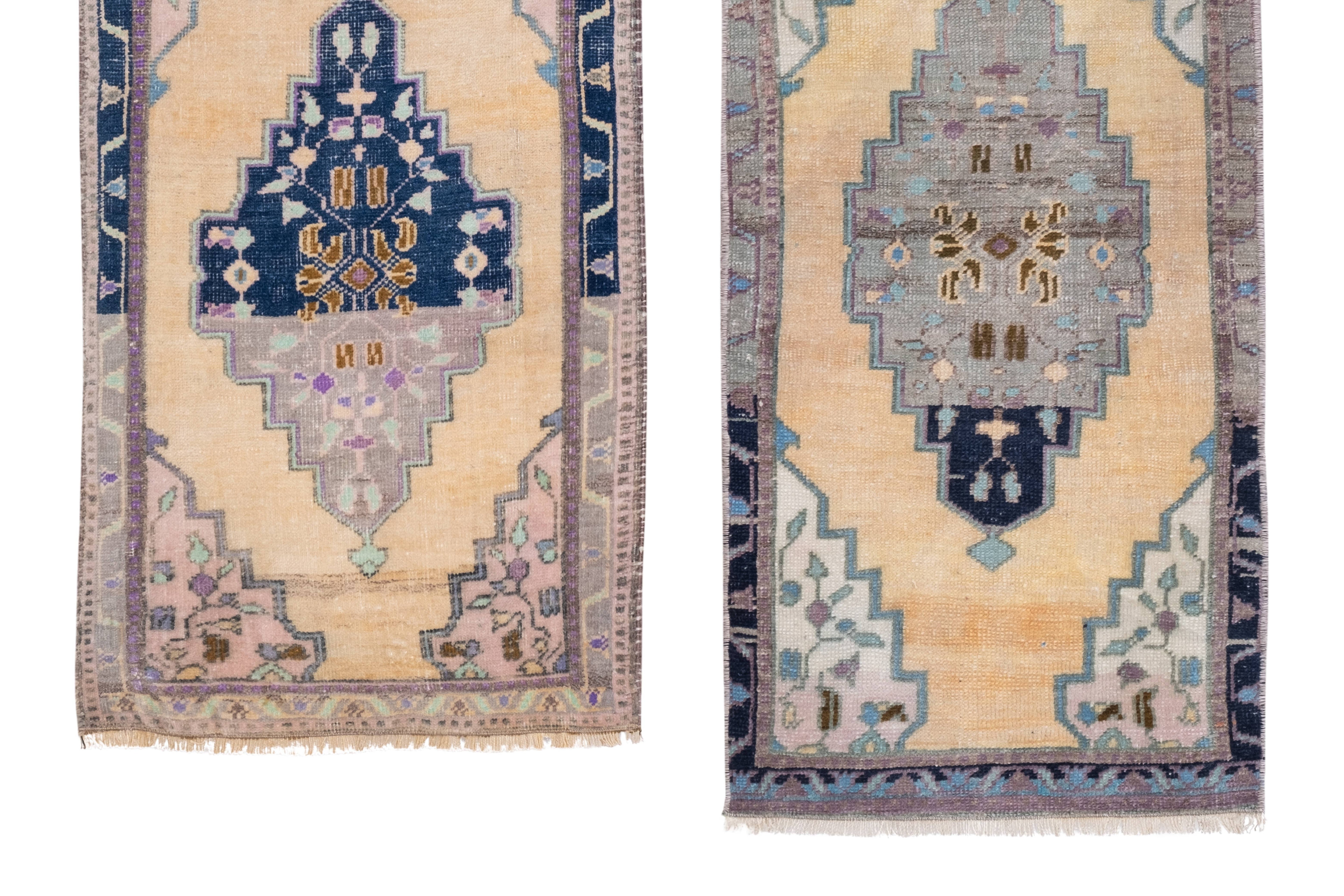 Vintage Turkish Yastik Rugs Set of 2 | 20'' x 39''