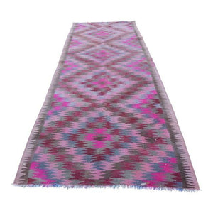 Vintage Caucasian Kilim Runner 3'11'' x 9'6''