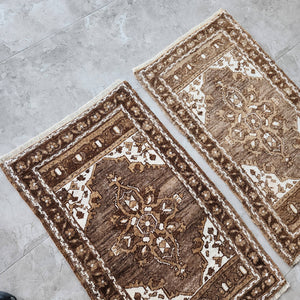 Vintage Turkish Yastik Rugs Set of 2 | 21'' x 34''