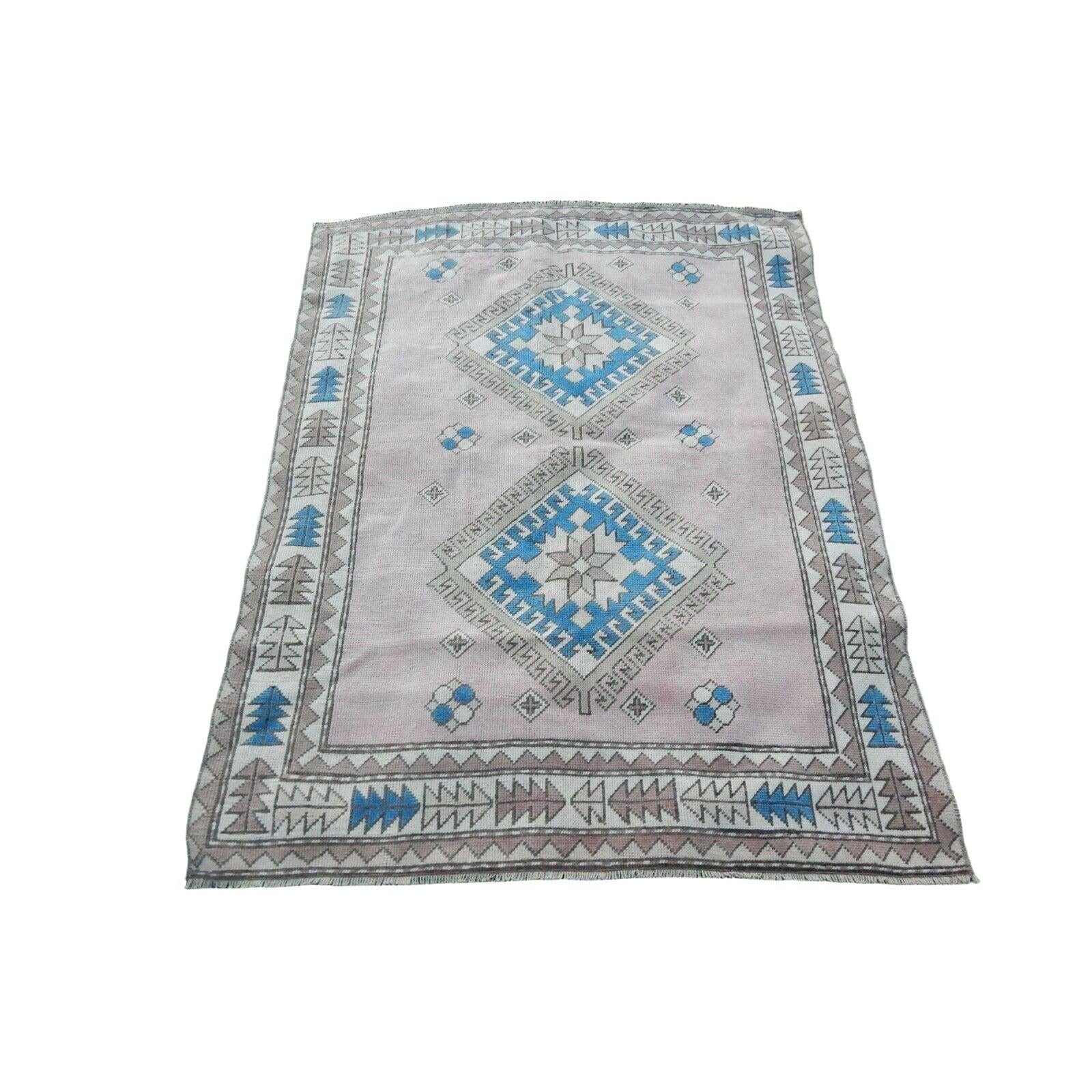 Vintage Turkish Kars Oushak Rug 5'1'' x 6'3''