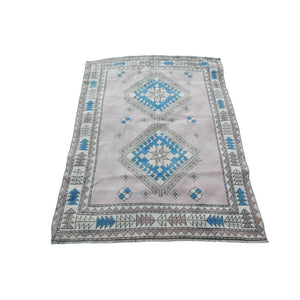 Vintage Turkish Kars Oushak Rug 5'1'' x 6'3''