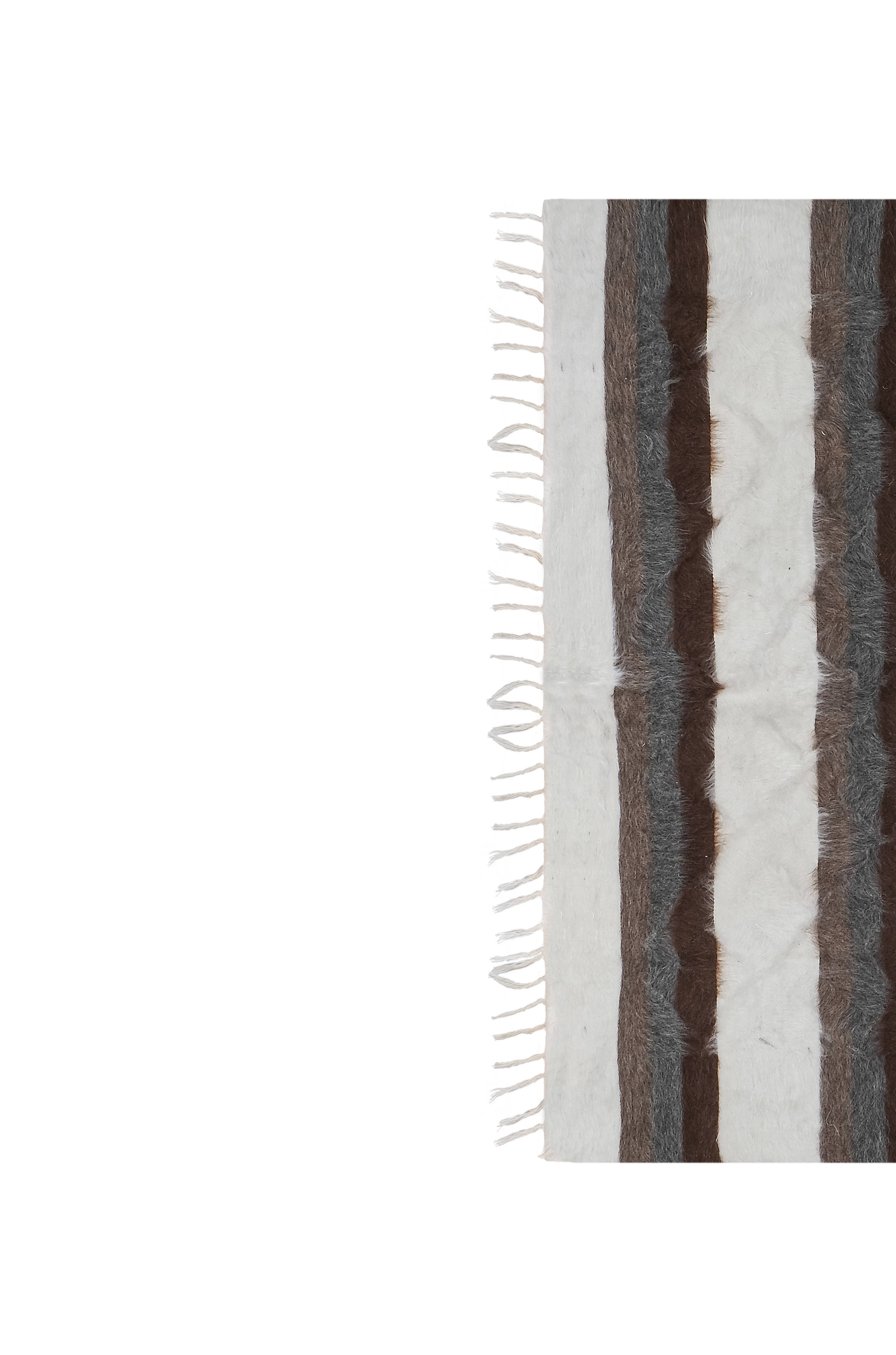 Handwoven Siirt Wool Blanket 5'3'' x 6'11''