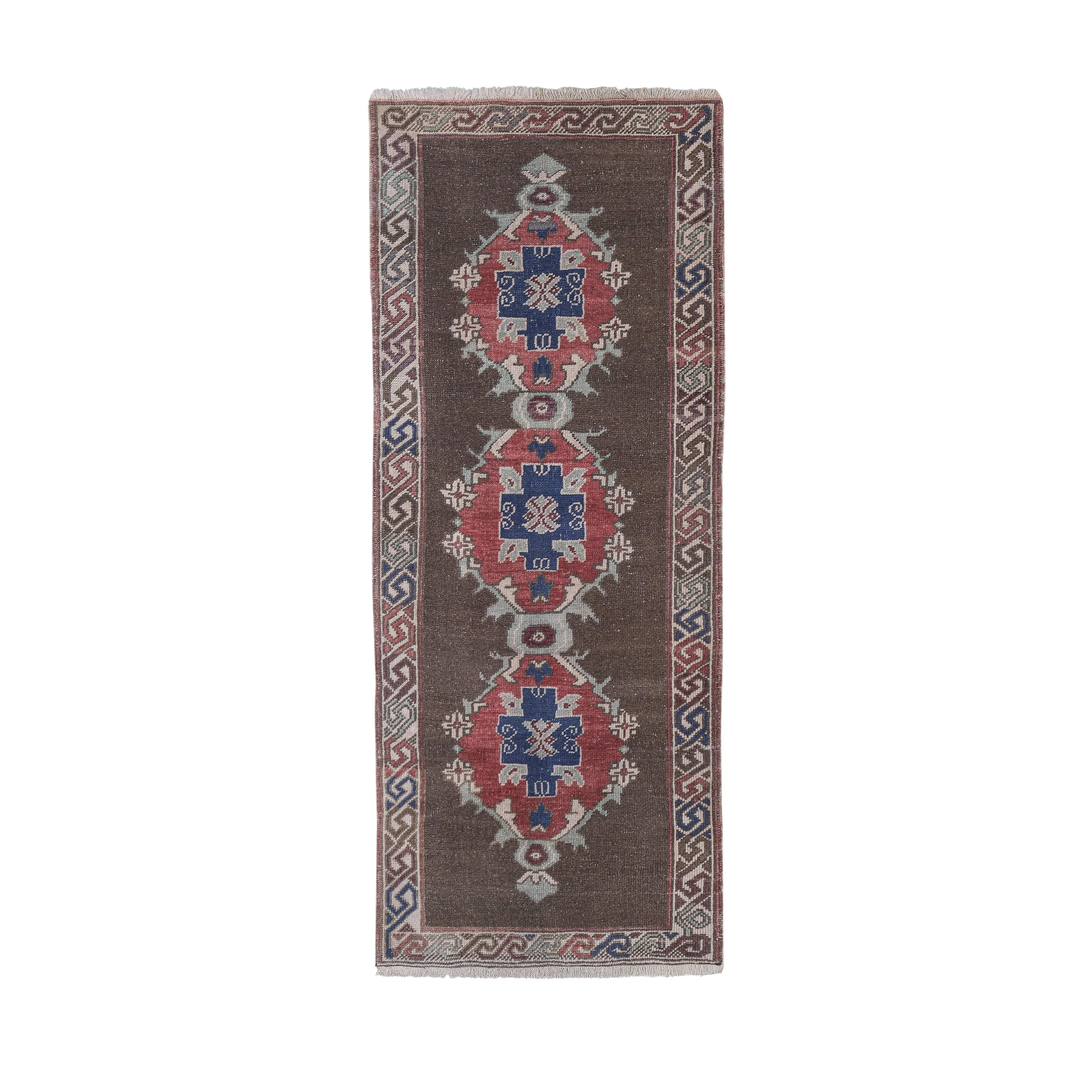 Vintage Turkish Anatolian Runner Rug 2'7'' x 7'2''