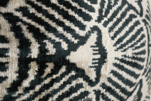 Silk Ikat Velvet Pillow Cover | 16'' x 22''