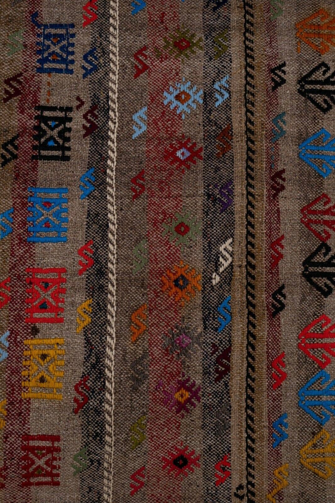 Vintage Turkish Kilim Runner 3'3'' x 9'3''