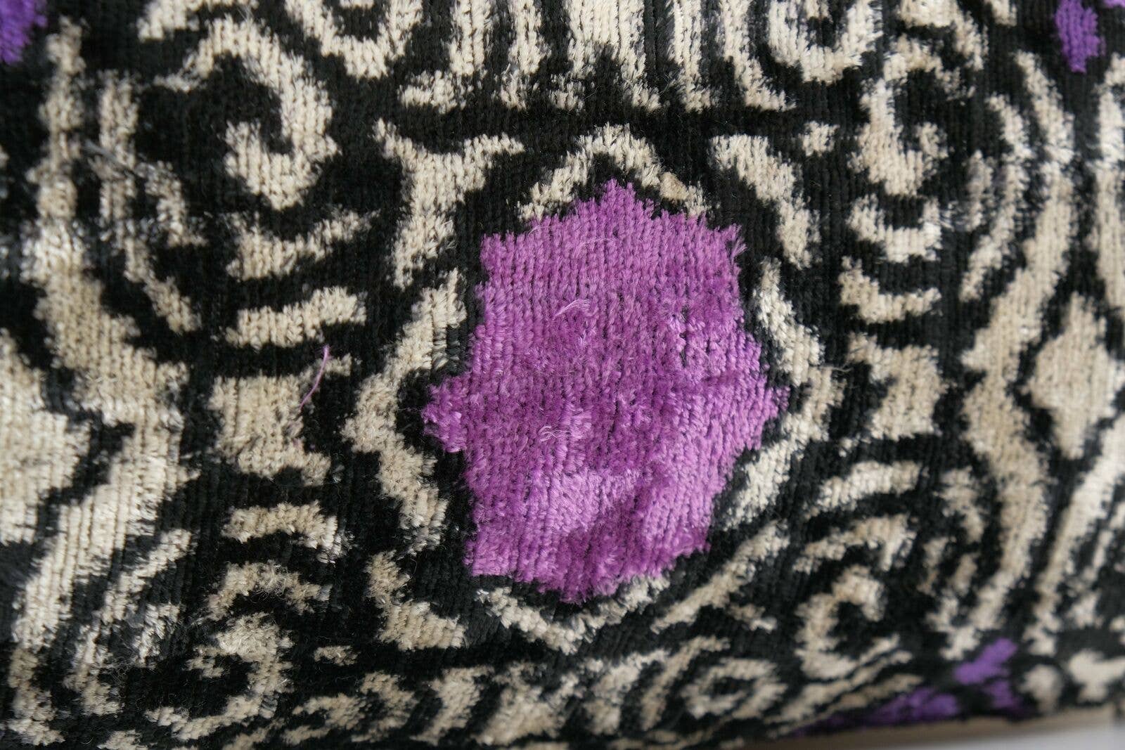 Silk Ikat Velvet Pillow Cover | 16'' x 22''