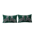Silk Ikat Velvet Pillow Cover Set of 2 | 16'' x 24''