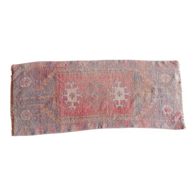 Vintage Turkish Rug 17'' x 41''