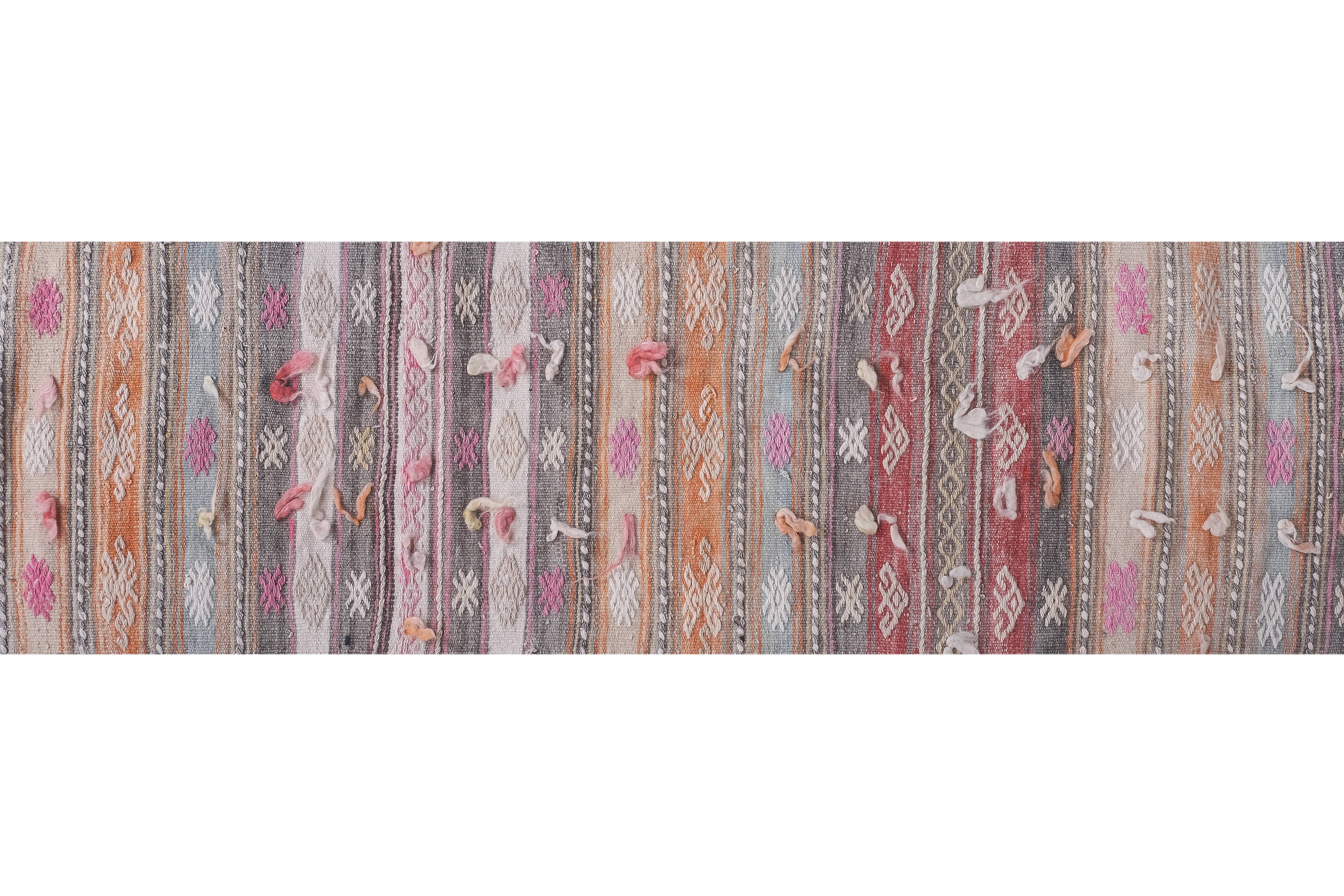 Vintage Turkish Kilim Runner 1'9'' x 23'1''