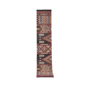 Vintage Turkish Kilim Runner 2'5'' x 12'7''