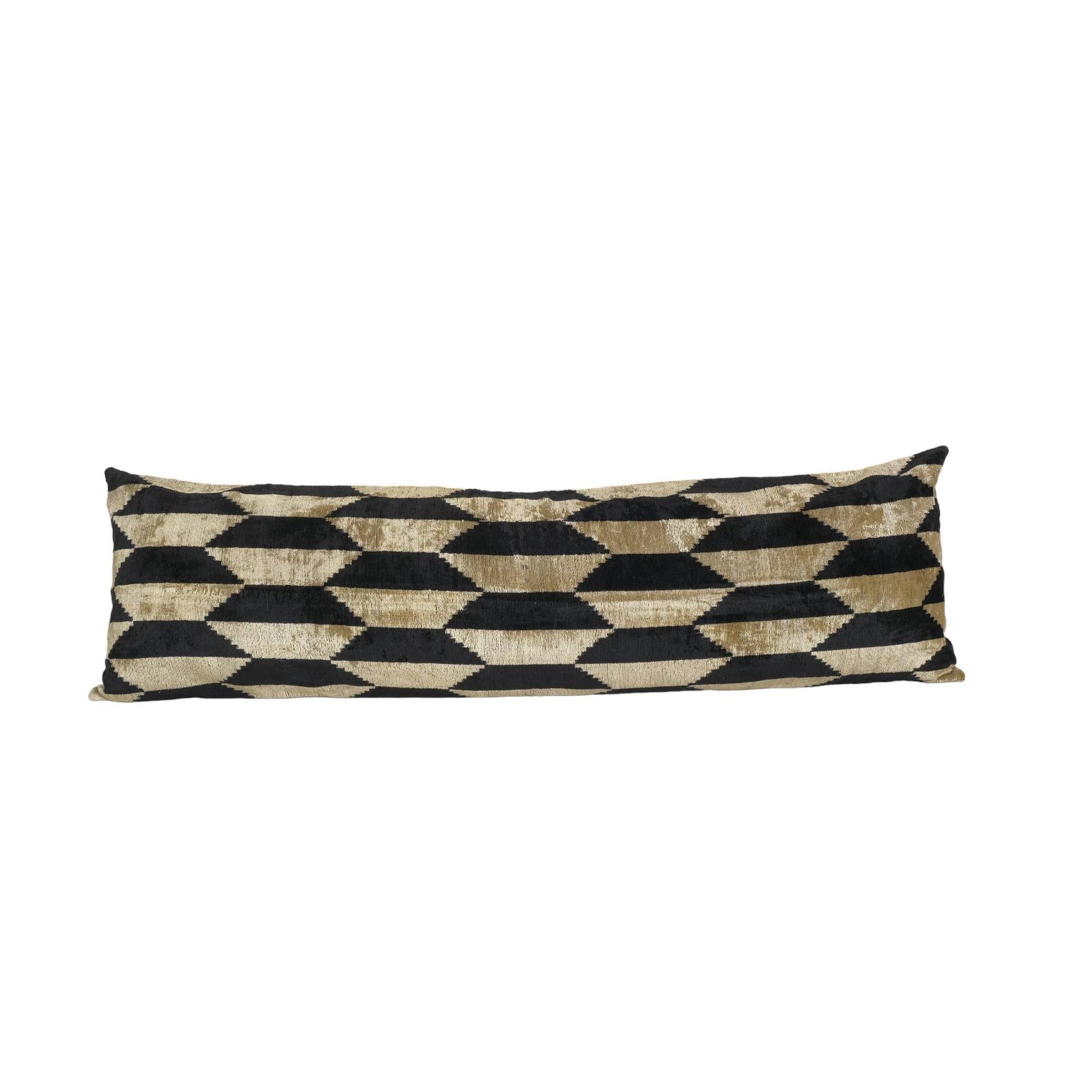 Silk Ikat Velvet Pillow Cover | 16'' x 48''