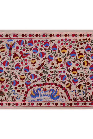 Bird Suzani Wall Hanging & Bedspread | 3'5'' x 6'1''