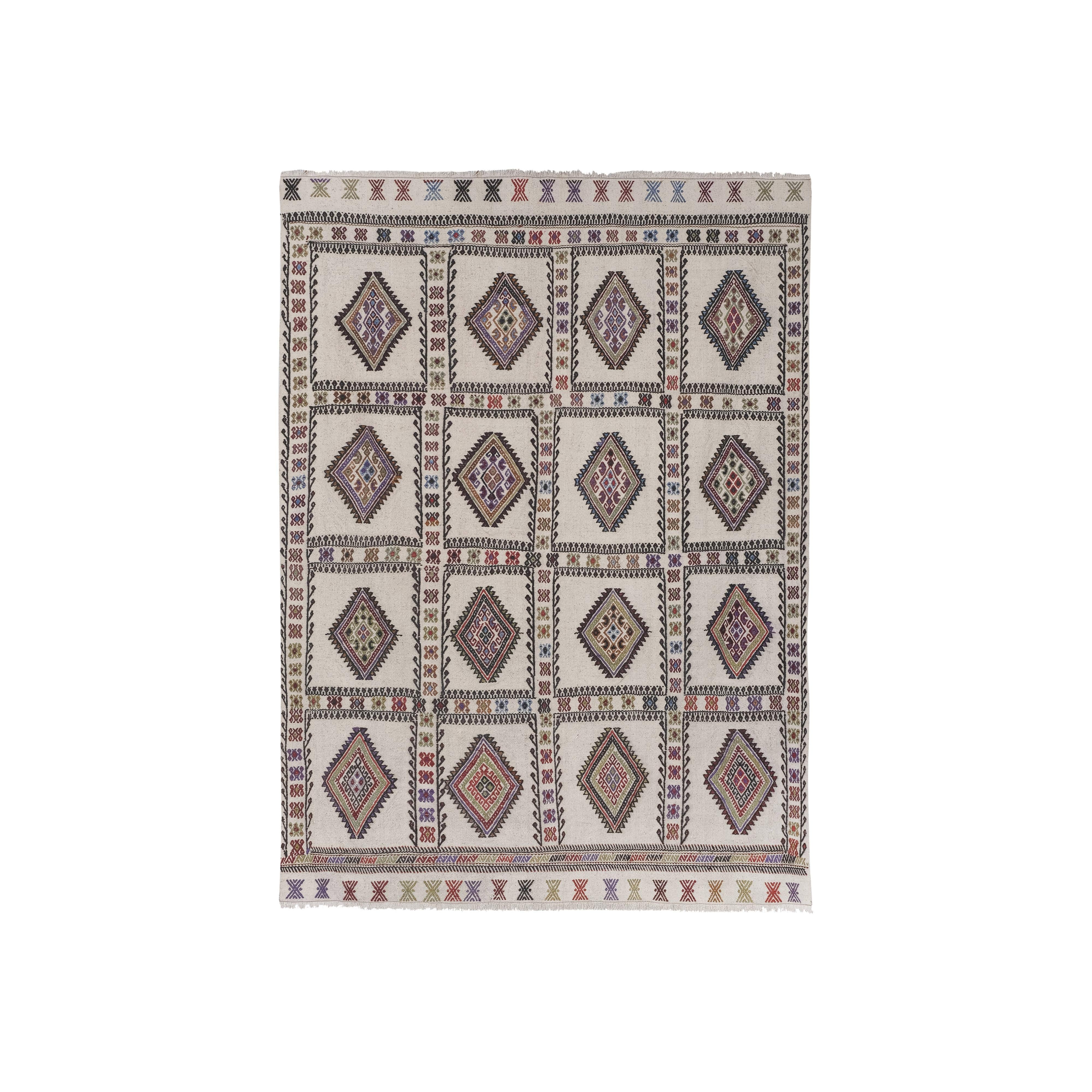 Vintage Turkish Kilim Rug 4'11'' x 6'10''