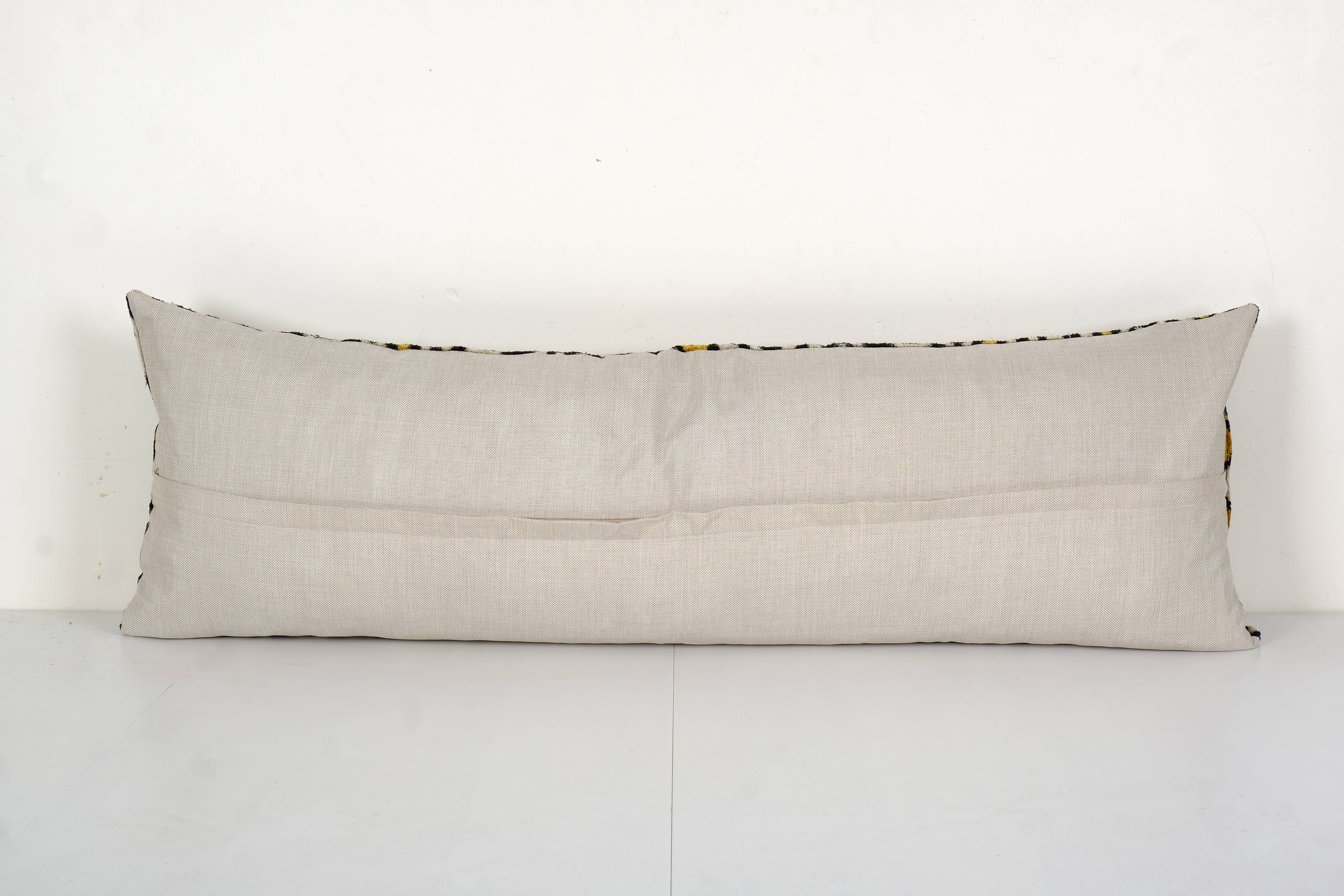 Silk Ikat Velvet Pillow Cover | 15'' x 45''