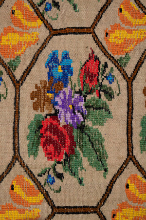 Vintage Turkish Kilim Rug 4'11'' x 6'