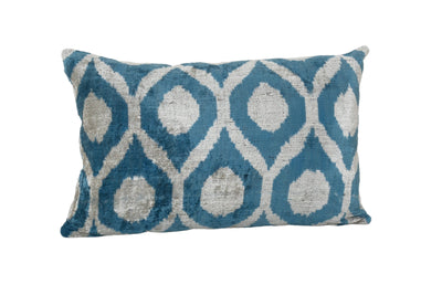 Silk Ikat Velvet Pillow Cover Set of 2 | 16'' x 24''