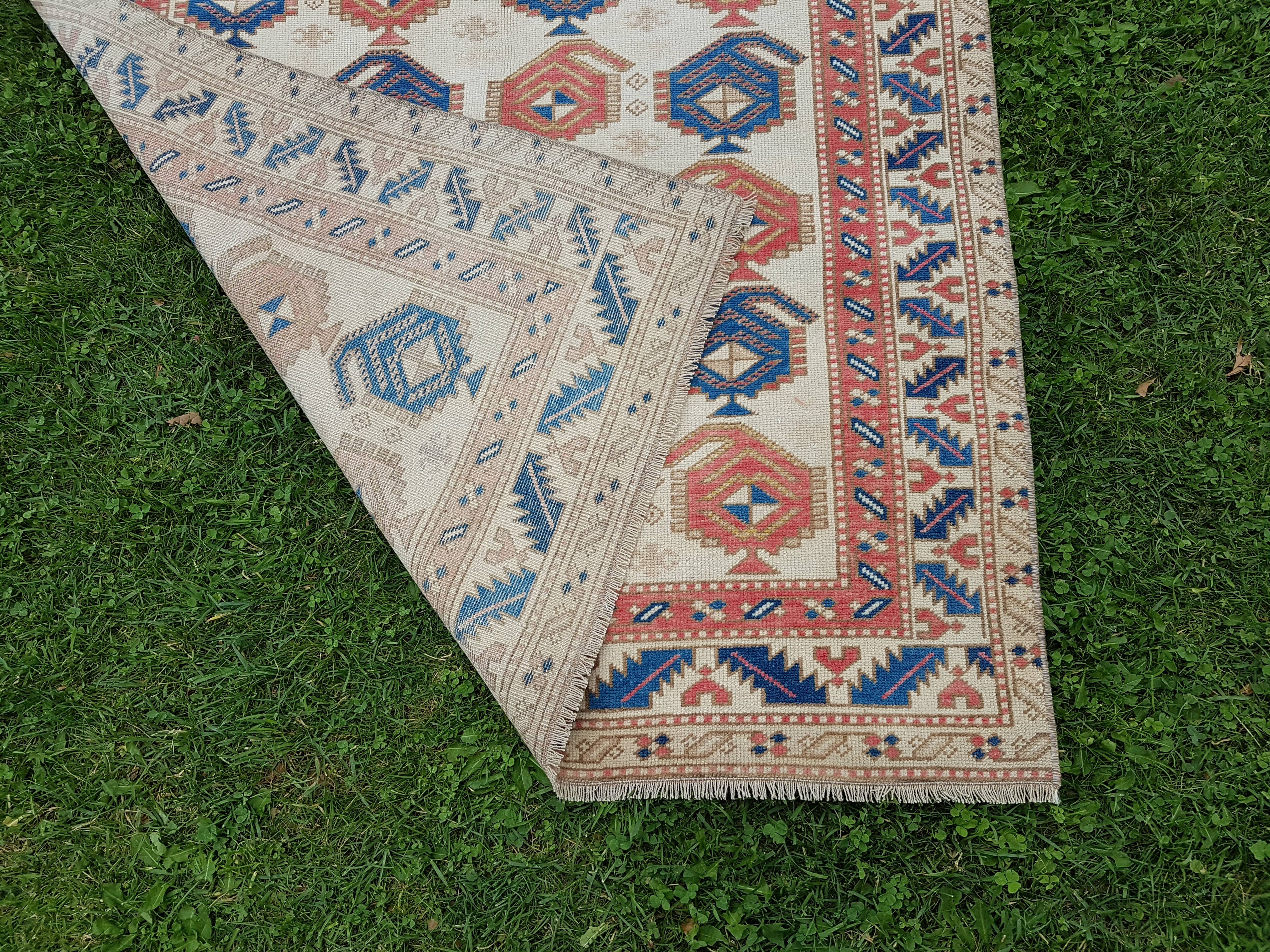 Vintage Turkish Rug 3'7'' x 5'10''