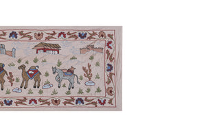 Silk Suzani Wall Hanging & Bedspread 1'8'' x 6'3''