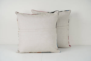 Silk Ikat Patchwork Velvet Pillow Cover Set of 2 | 19'' x 19''