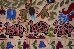 Hand-Embroidered Suzani Table Runner 1'8'' x 6'3''