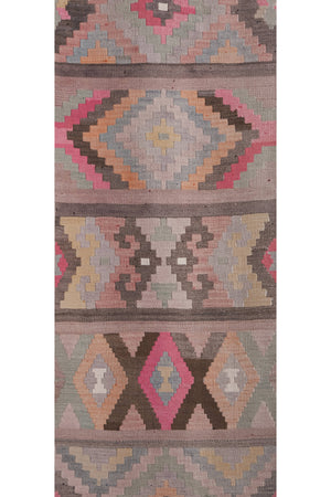 Vintage Turkish Kilim Runner 2'9'' x 21'8''