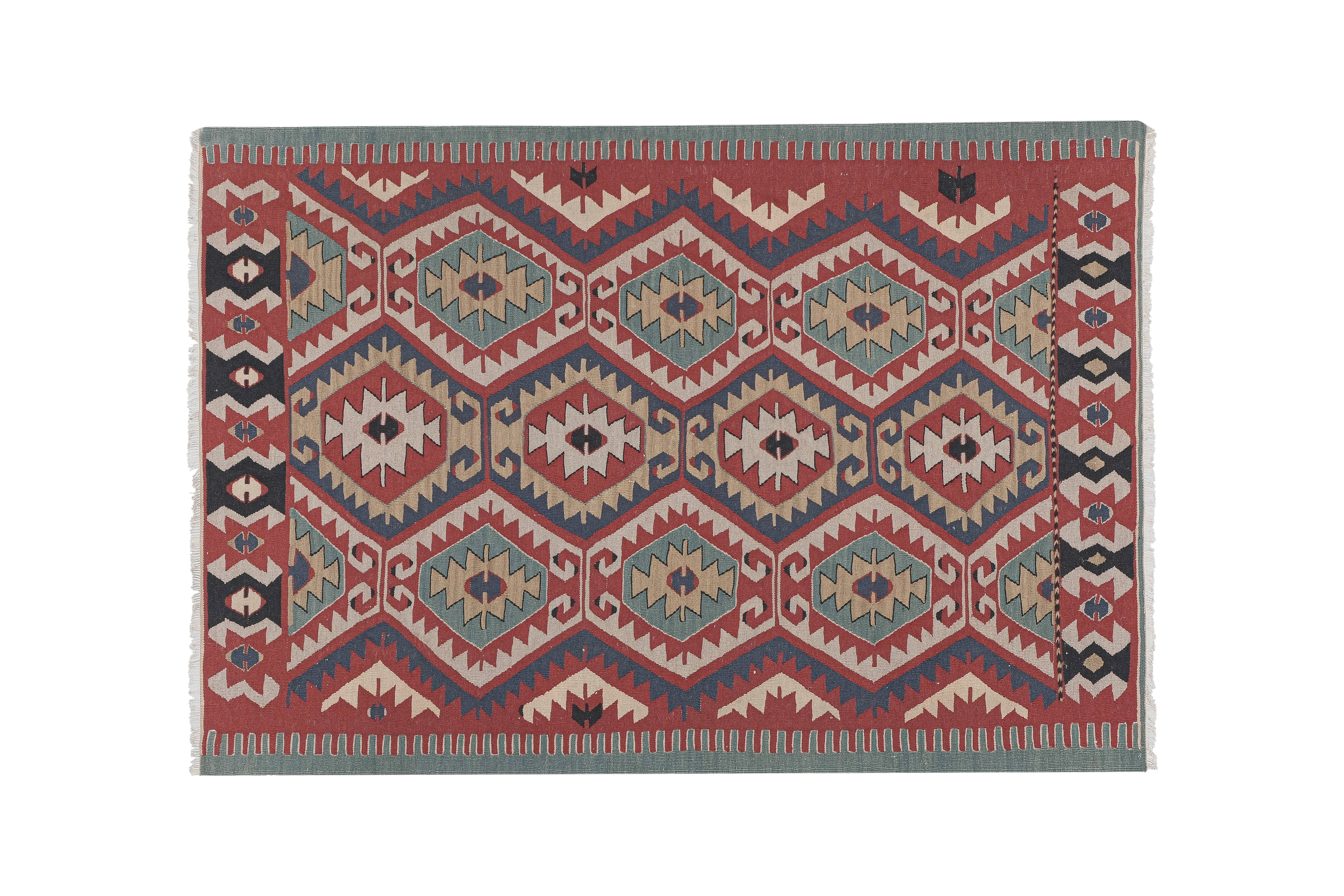 Vintage Turkish Kilim Rug 3'10'' x 5'7''