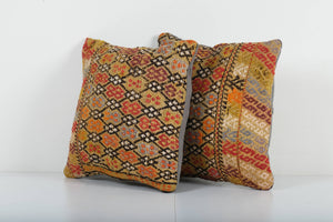 Kilim Pillow Cover Set of 2 | 16'' x 16''