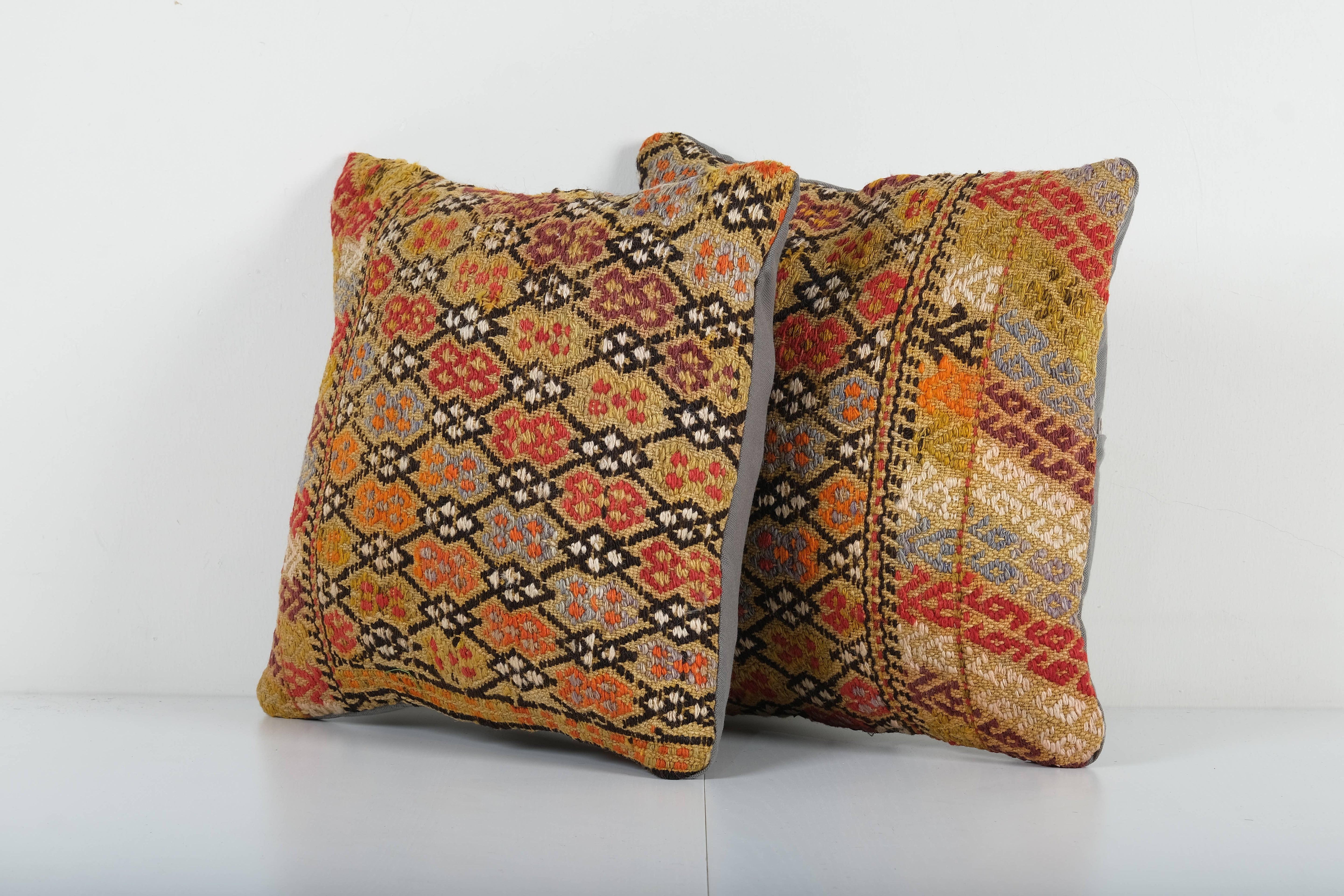 Kilim Pillow Cover Set of 2 | 16'' x 16''
