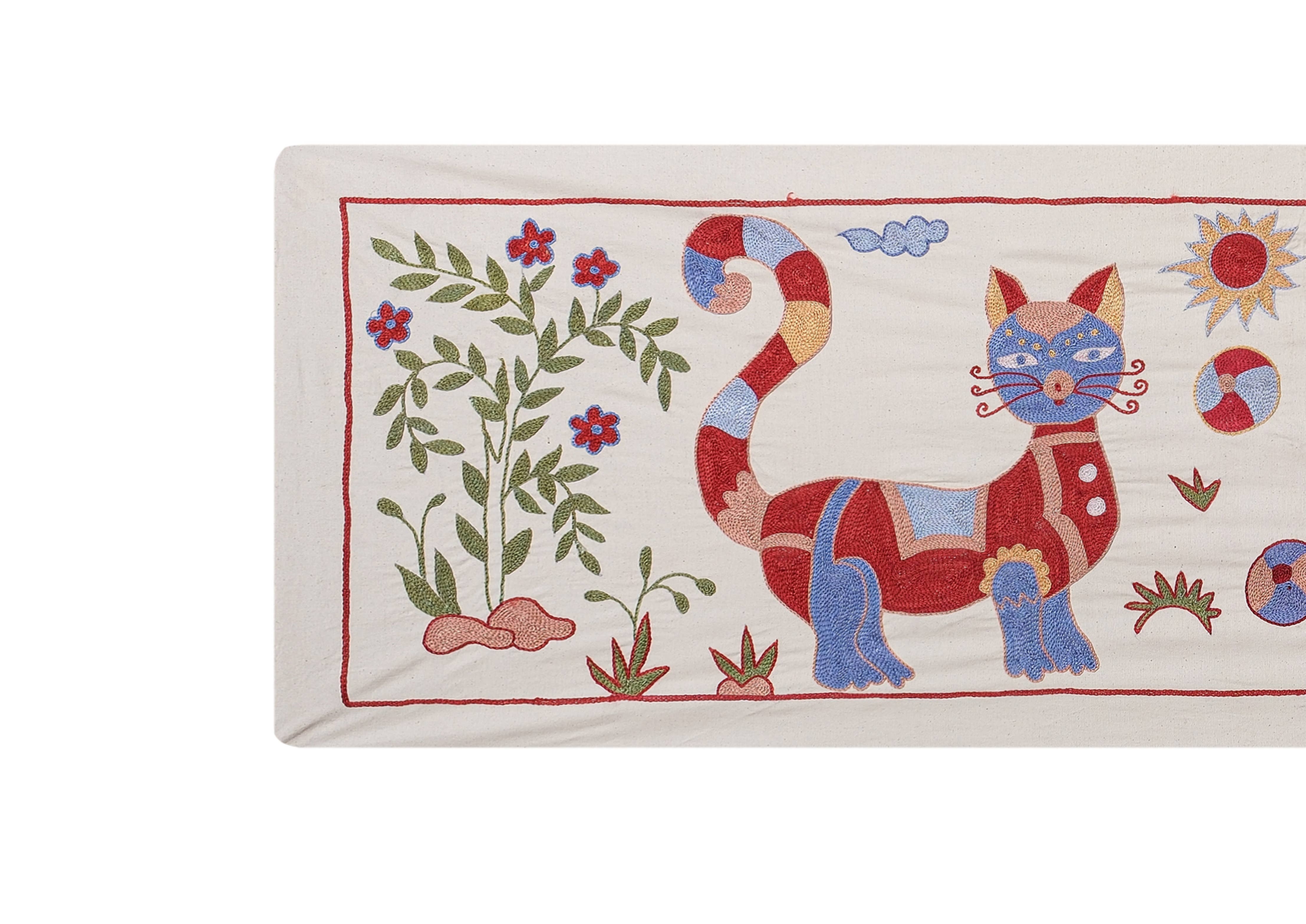 Horse Suzani Wall Hanging & Tablecloth | 20'' x 58''