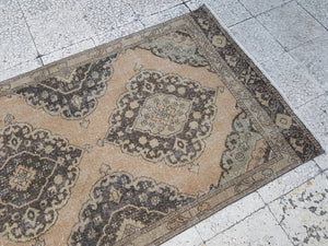 Vintage Turkish Anatolian Oushak Runner 3'6'' x 12'5''
