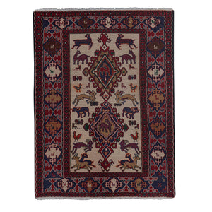 Vintage Soumac Kilim Rug 3'5'' x 4'7''