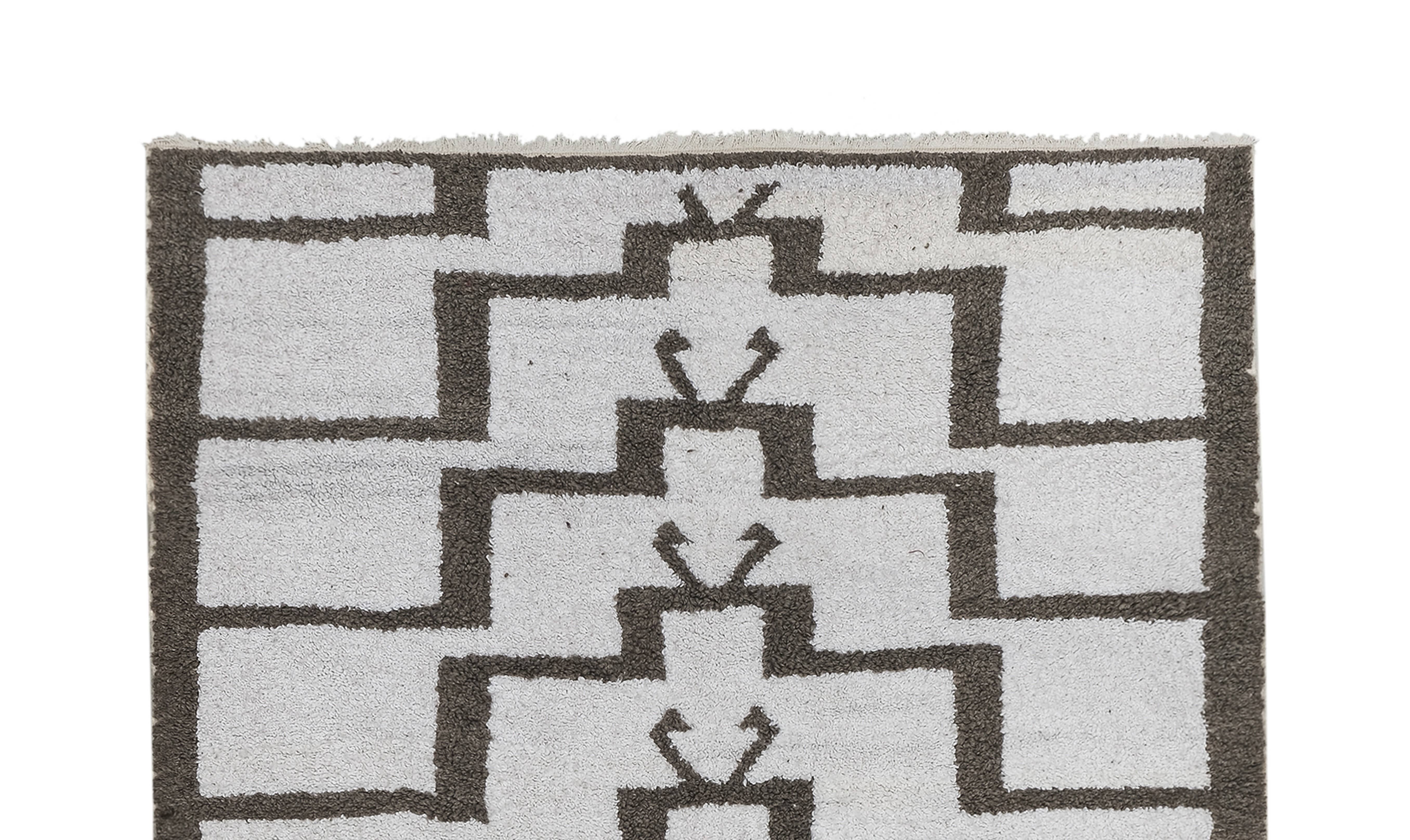 Vintage Turkish Tulu Rug 4'4'' x 6'3''