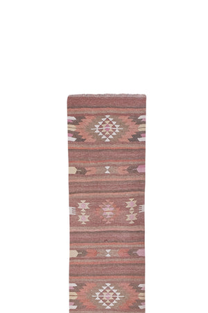 Vintage Turkish Kilim Runner 2'7'' x 24'8''