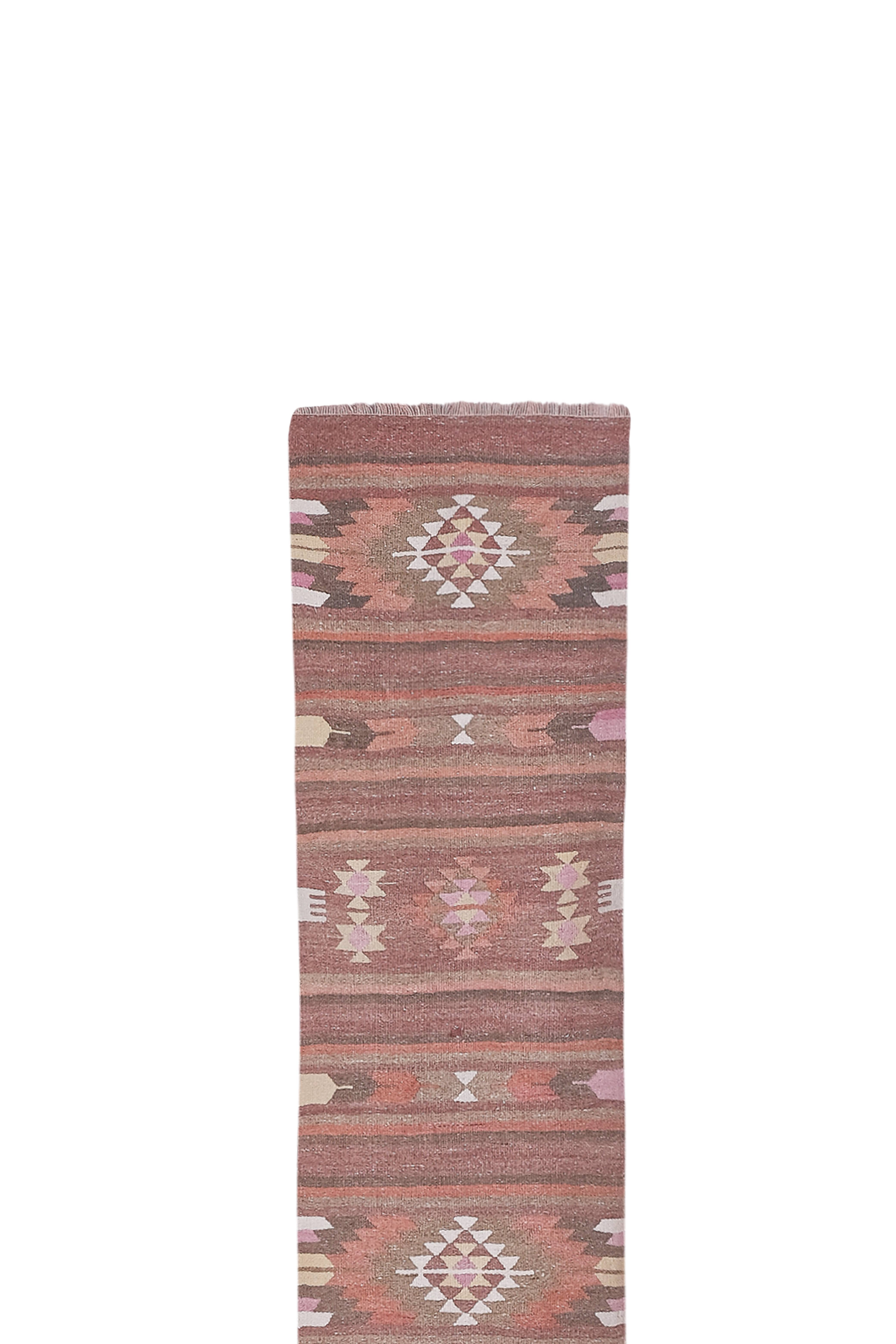 Vintage Turkish Kilim Runner 2'7'' x 24'8''