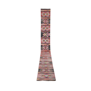 Vintage Turkish Kilim Runner 2'4'' x 22'11''