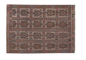 Vintage Turkish Anatolian Kilim Rug 5'3'' x 7'5''
