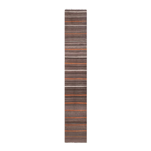 Vintage Turkish Kilim Runner 1'10'' x 11'2''