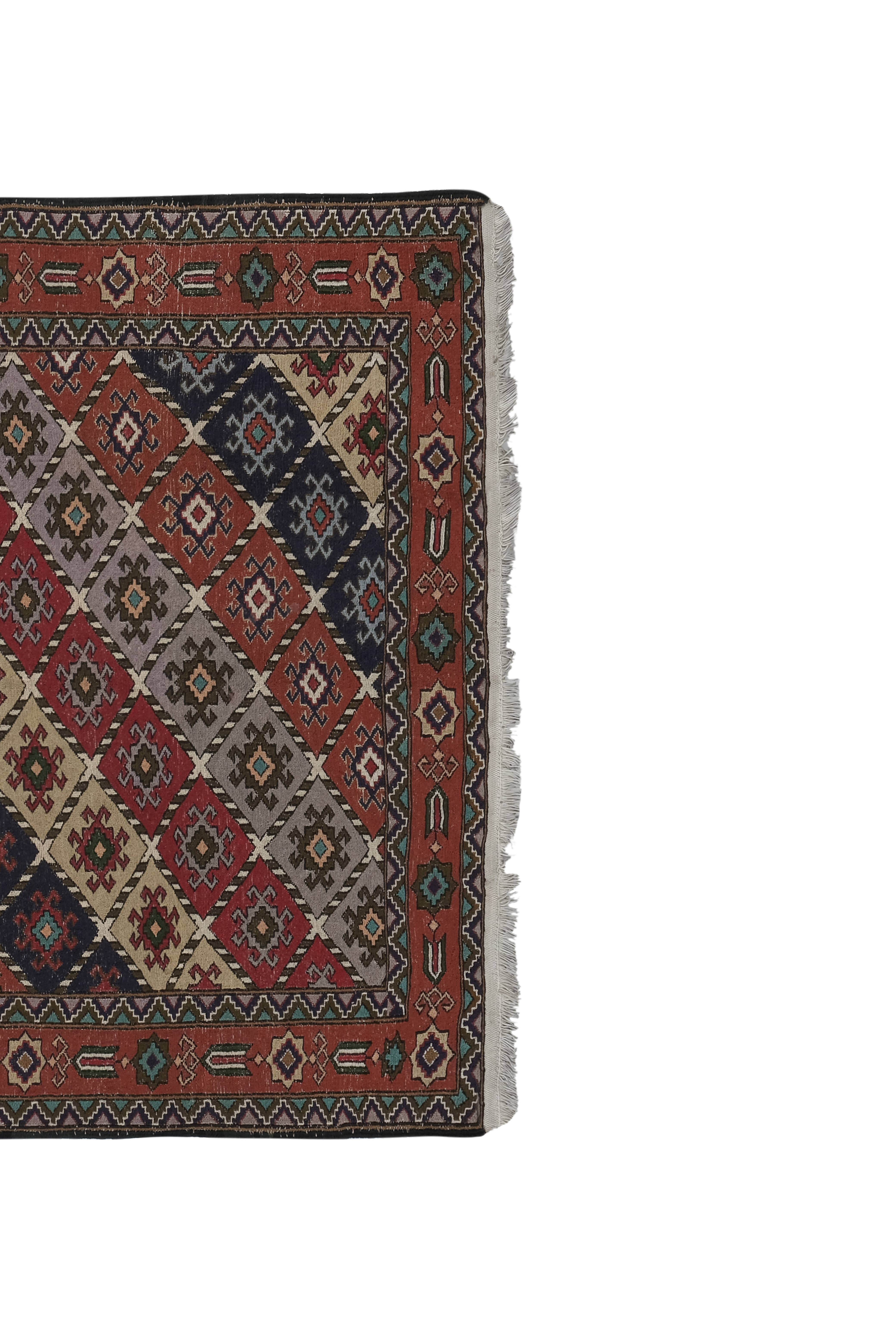 Vintage Turkish Kilim Rug 4'2'' x 6'5''