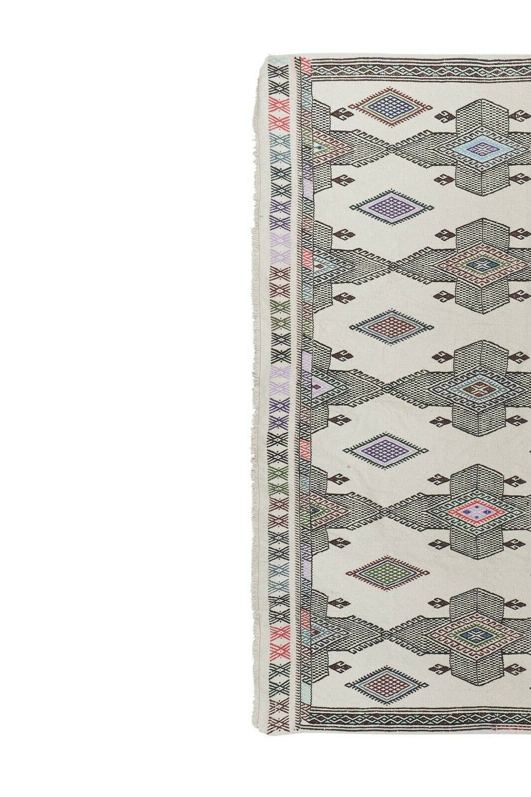 Vintage Turkish Karapinar Cicim Rug 5'11'' x 8'4''