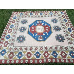 Vintage Oushak Rug 6'3'' x 6'9''