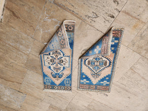 Vintage Turkish Yastik Rugs Set of 2 | 17'' x 39''