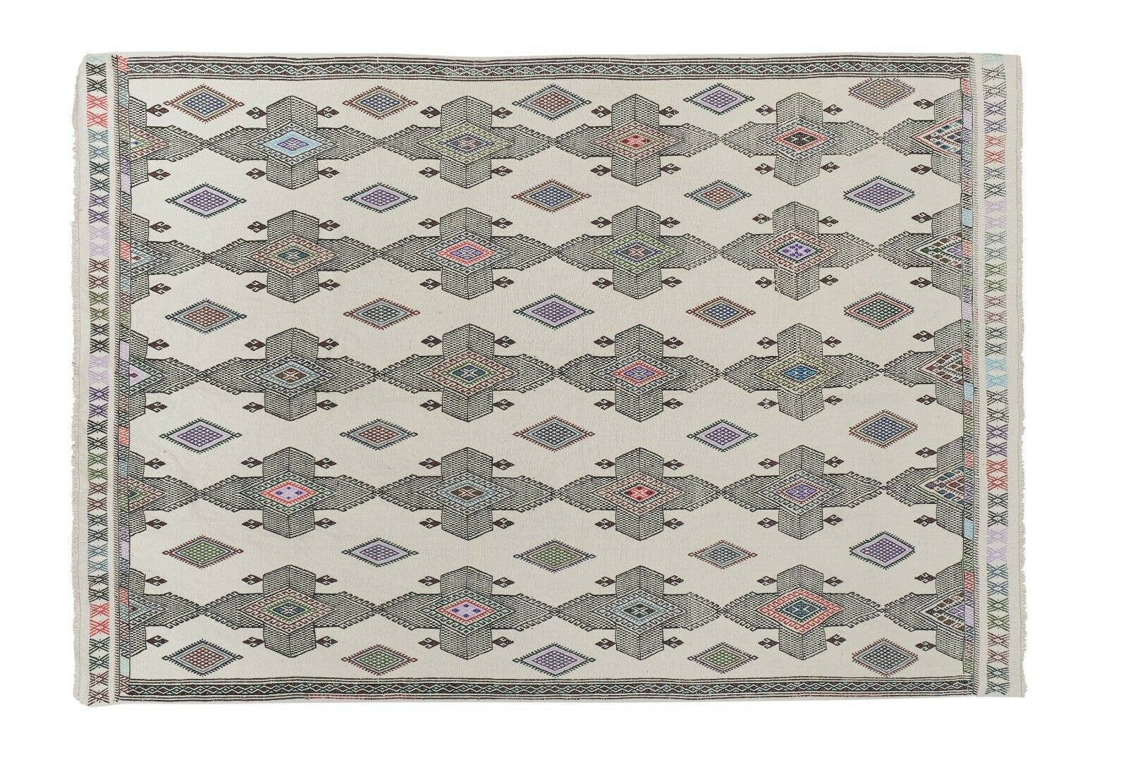Vintage Turkish Karapinar Cicim Rug 5'11'' x 8'4''